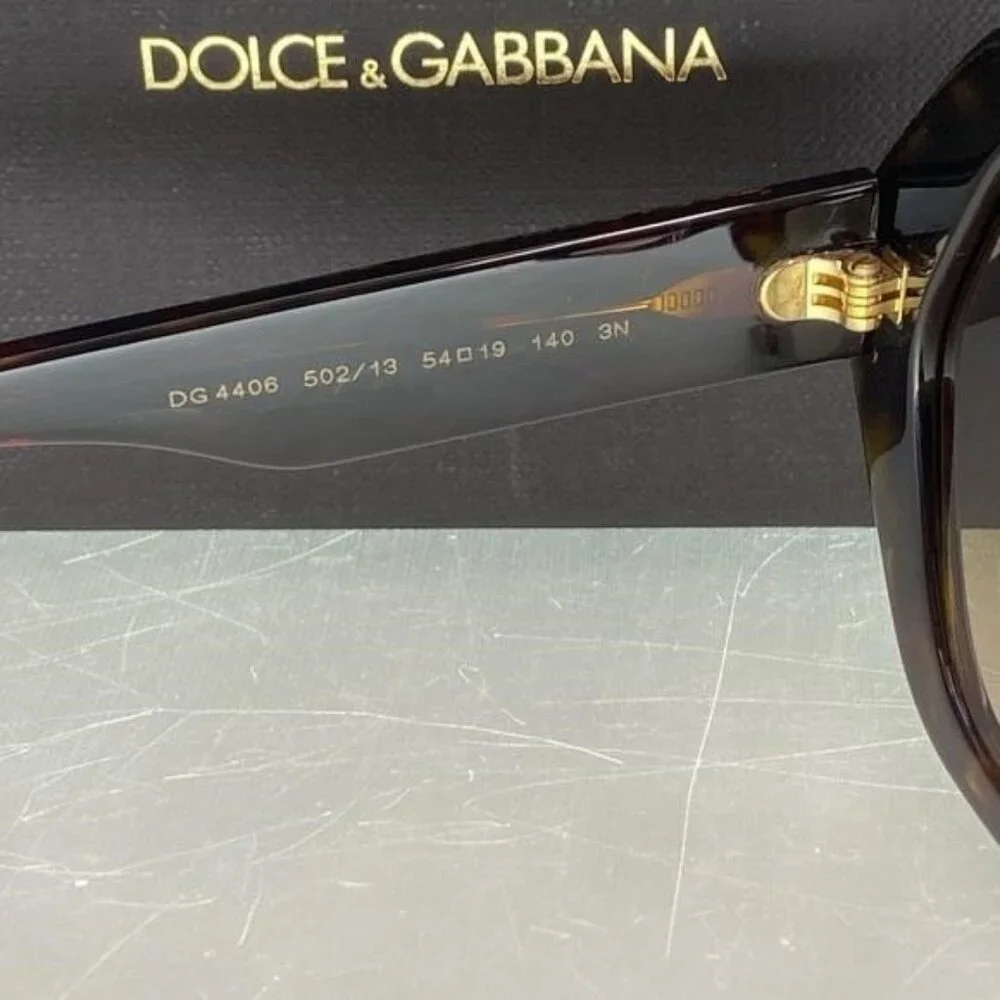 💯 - New Authentic DOLCE & GABBANA Gradient Brown Irregular Ladies Sunglasses